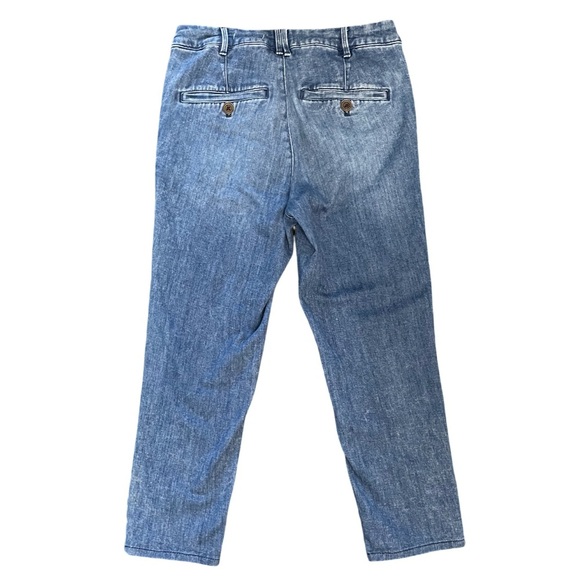 Pilcro and the Letterpress Mid Rise Slim Fit Crop Blue Jean Trouser Style Sz 27 - Picture 2 of 11